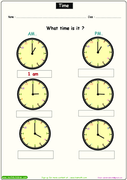 What Time Is It? Worksheet