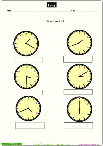 What Time Is It? Worksheet
