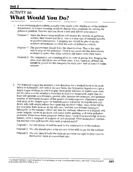 What Would You Do? Worksheet