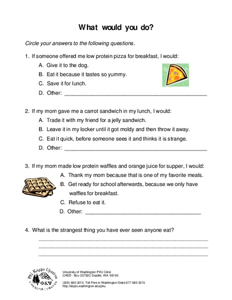 What Would You Do? Worksheet