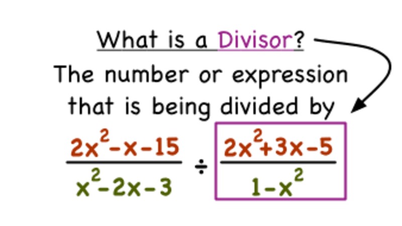 What's a Divisor in a Rational Expression? Instructional Video