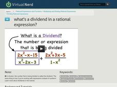 What's a Dividend in a Rational Expression? Instructional Video