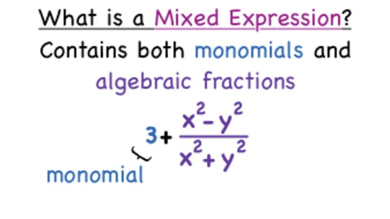 What's a Mixed Expression? Instructional Video
