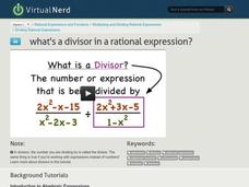 What's a Divisor in a Rational Expression? Instructional Video