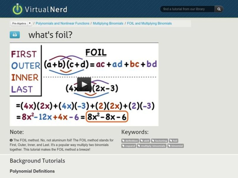 What's FOIL? Instructional Video
