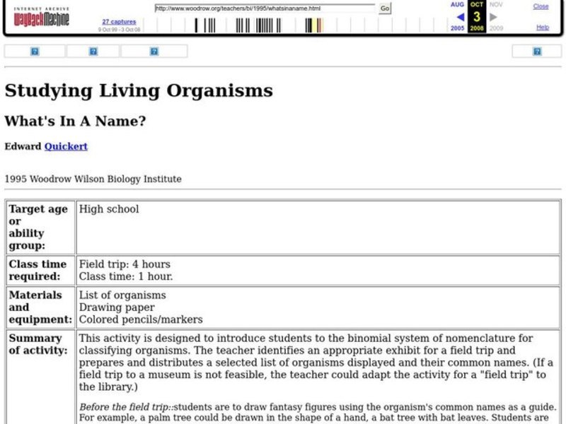 What's In A Name? Lesson Plan