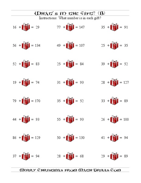 What's in the Gift? Worksheet