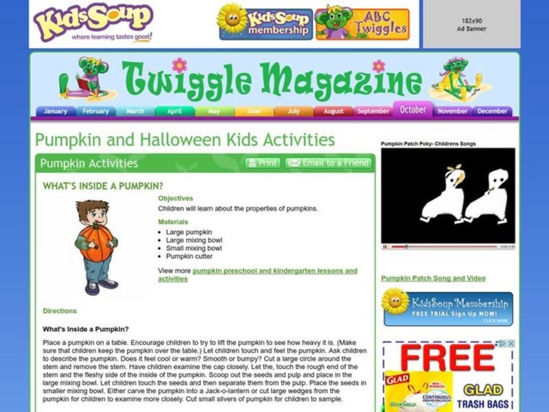 What's Inside a Pumpkin? Lesson Plan