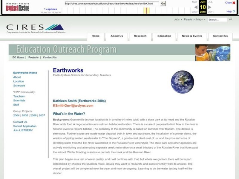 What's in the Water? Lesson Plan