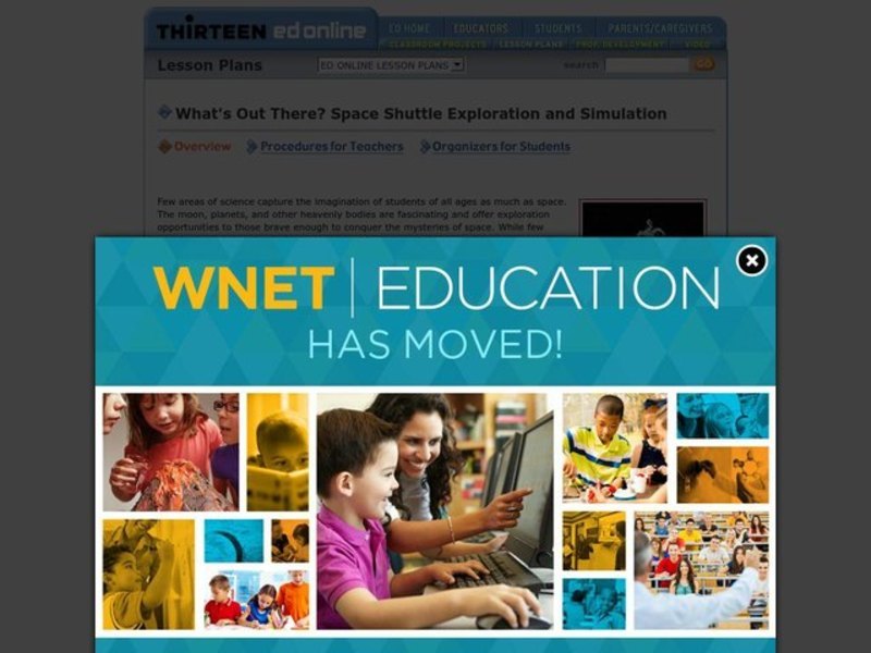 What's Out There? Space Shuttle Exploration and Simulation Lesson Plan