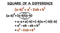 What's the Formula for the Square of a Difference? Instructional Video
