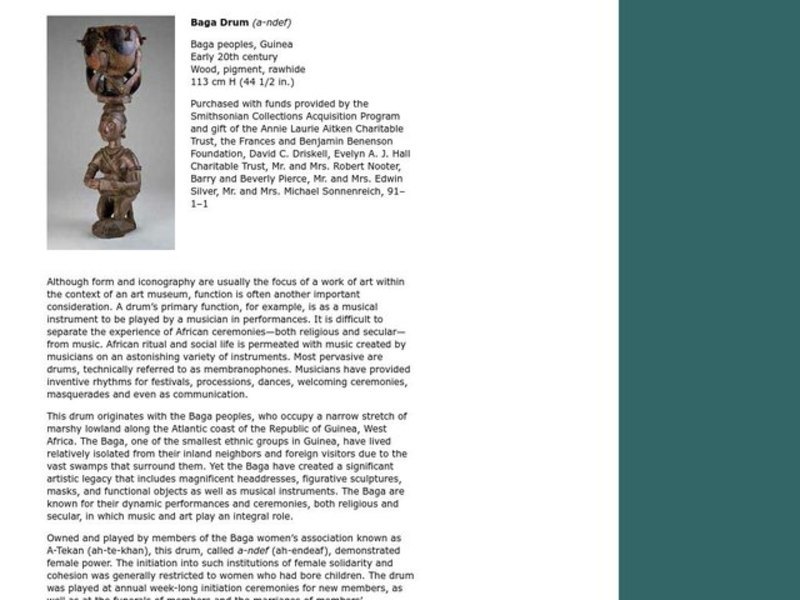 Baga Drum Lesson Plan