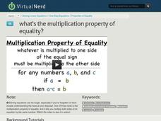 What's the Multiplication Property of Equality? Instructional Video