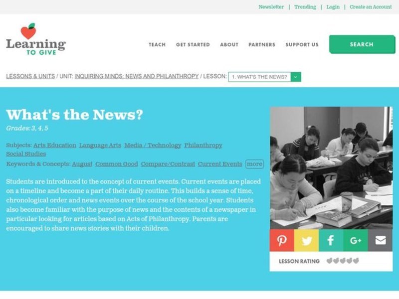 What's the News? Lesson Plan