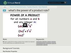 What's the Power of a Product Rule? Instructional Video