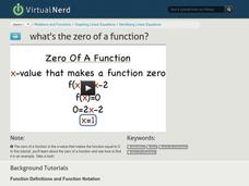 What's the Zero of a Function? Instructional Video