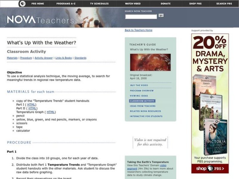 What's Up With the Weather? Lesson Plan