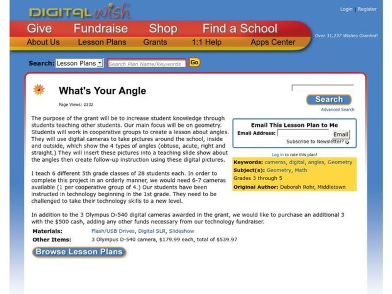 What's Your Angle Lesson Plan