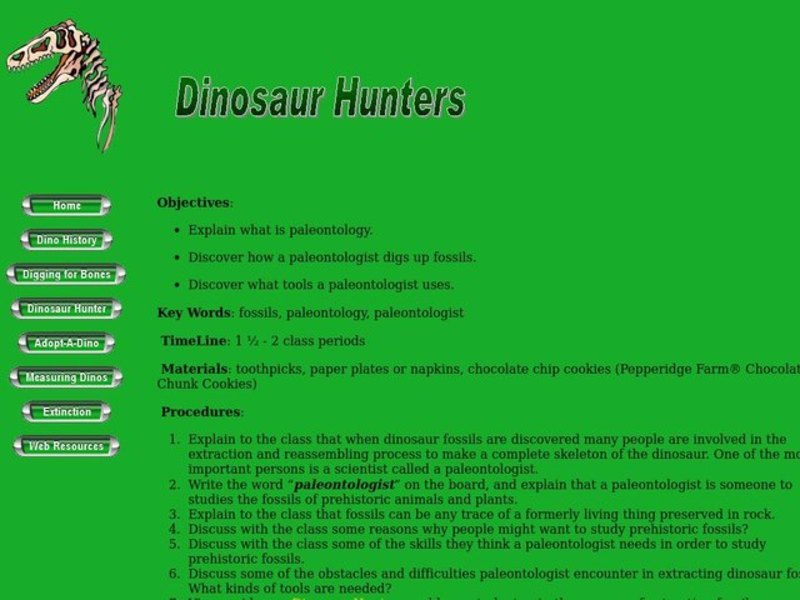 When Dinosaurs Ruled The World Lesson Plan