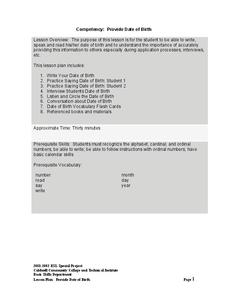 When is Your Birthday? Lesson Plan