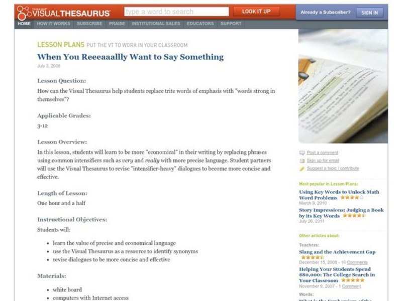 When You Reeeaaallly Want to Say Something Lesson Plan