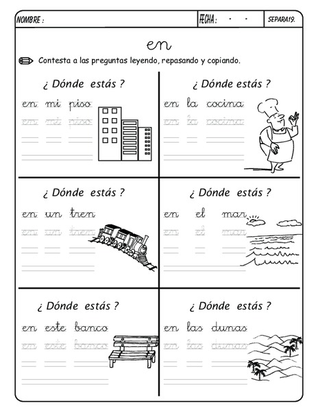 Where Are You? Worksheet