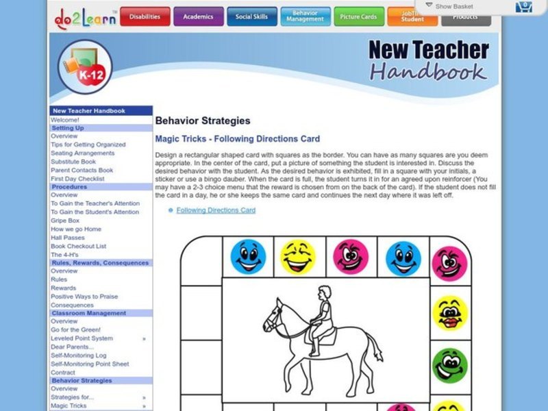 Magic Tricks – Following Directions Card Activity