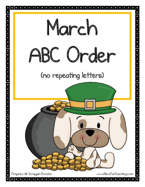 March ABC Order Activity