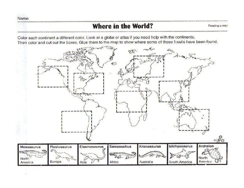 Where In the World? Worksheet