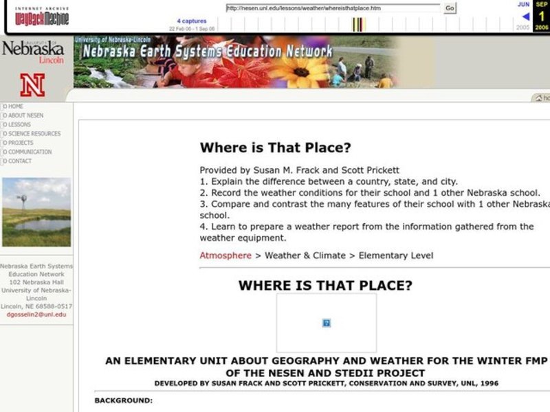 Where Is That Place? Lesson Plan