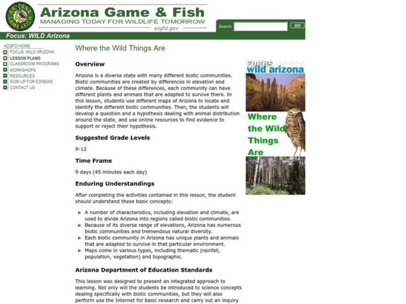 Where the Wild Things Are Lesson Plan