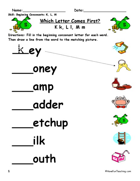 Which Letter Comes First? Lesson Plan