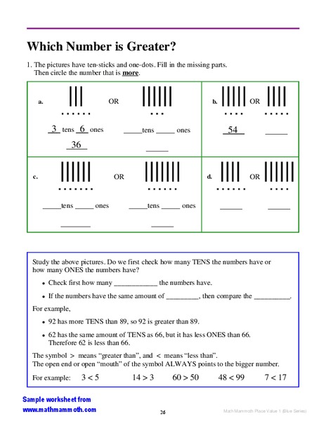 Which Number is Greater? Worksheet