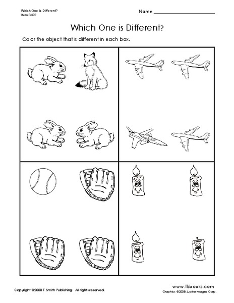 Which One Is Different? Worksheet