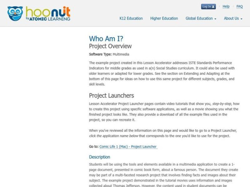 Who Am I? Lesson Plan