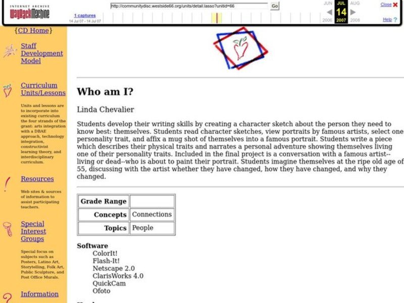 Who am I? Lesson Plan