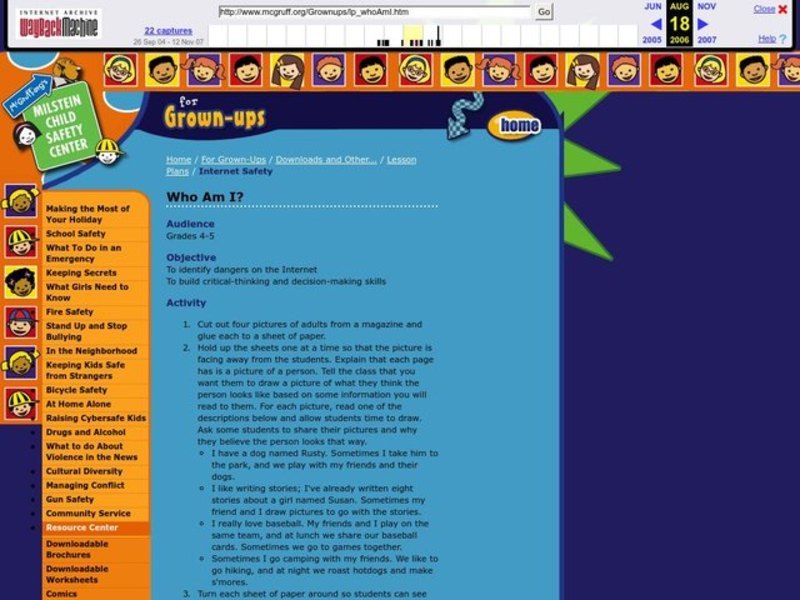 Who Am I? Lesson Plan