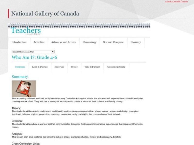 Who Am I? Lesson Plan