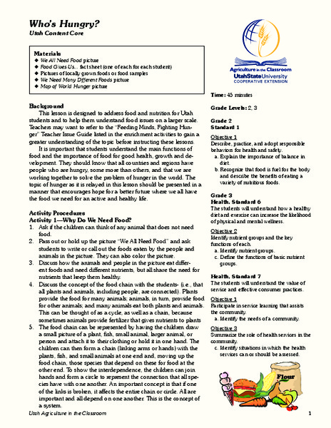 Who's Hungry? Lesson Plan