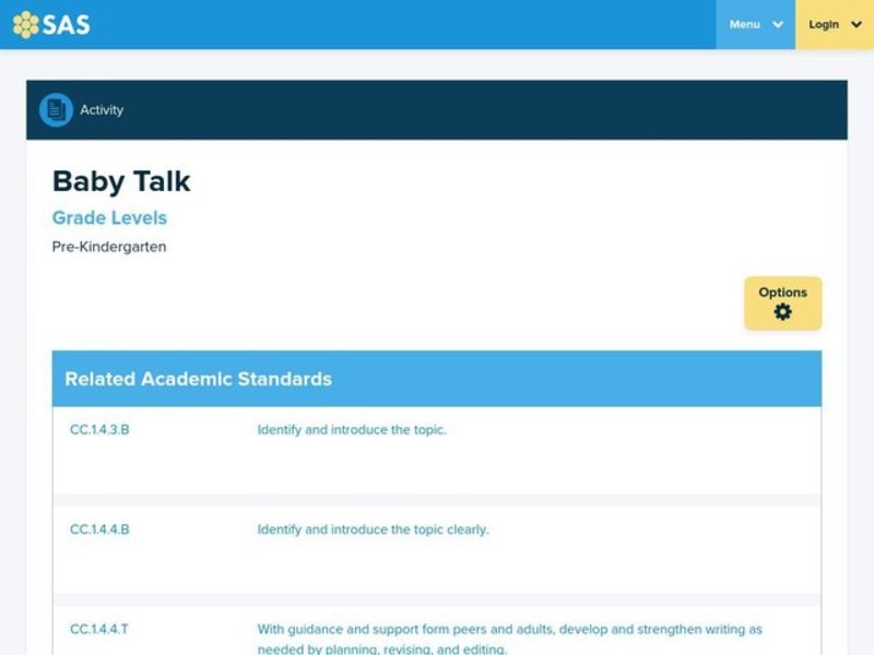 Baby Talk Lesson Plan