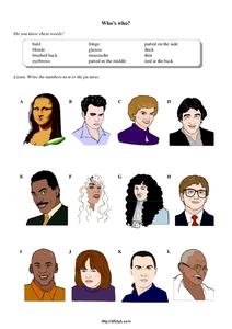 Who's Who? Worksheet