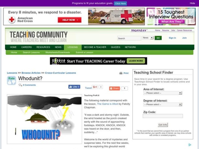 Whodunit? Lesson Plan