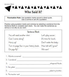 Who Said It? Lesson Plan