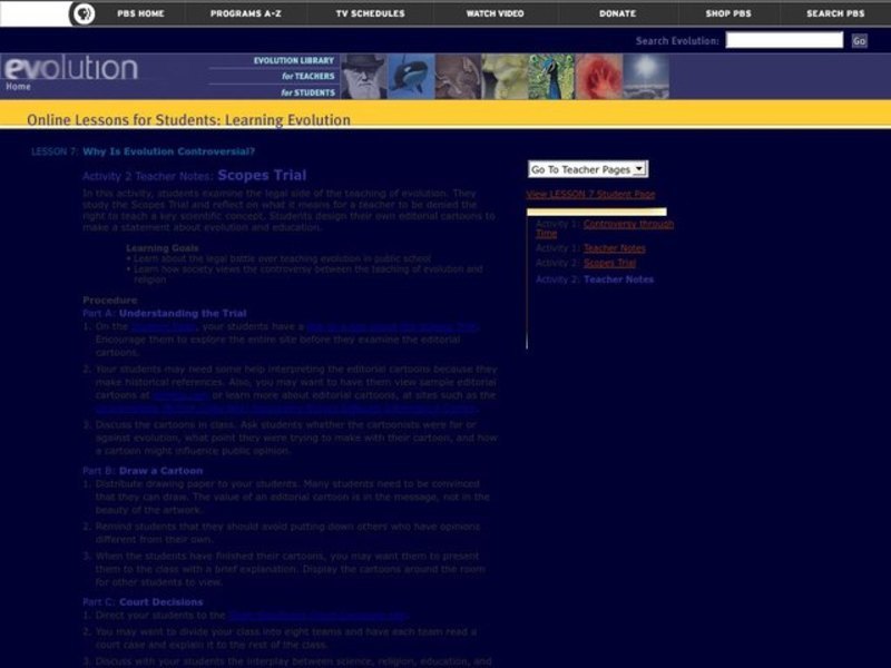 Why Is Evolution Controversial? Lesson Plan