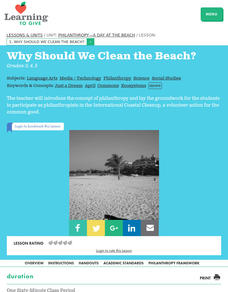 Why Should We Clean The Beach? Lesson Plan
