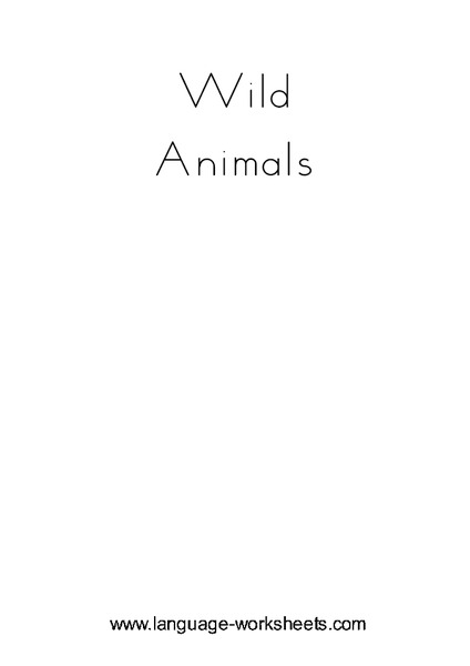 Wild Animals Lesson Plan