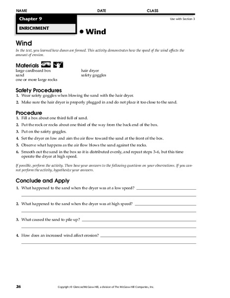 Wind Worksheet