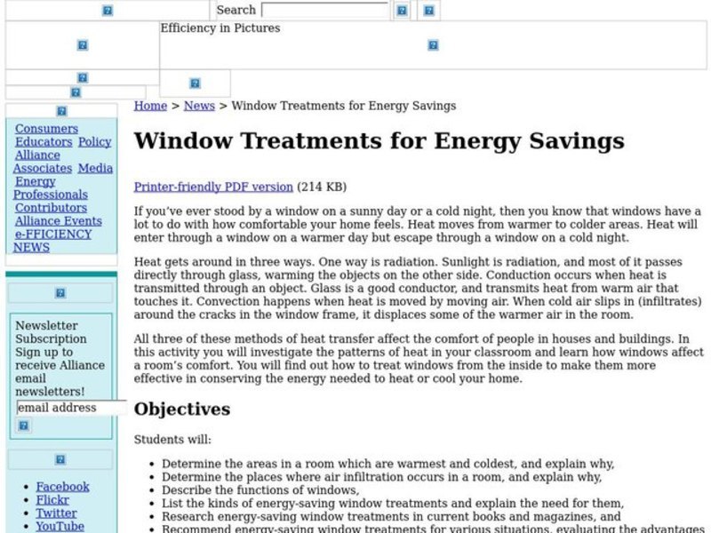 Window Treatments for Energy Savings Lesson Plan