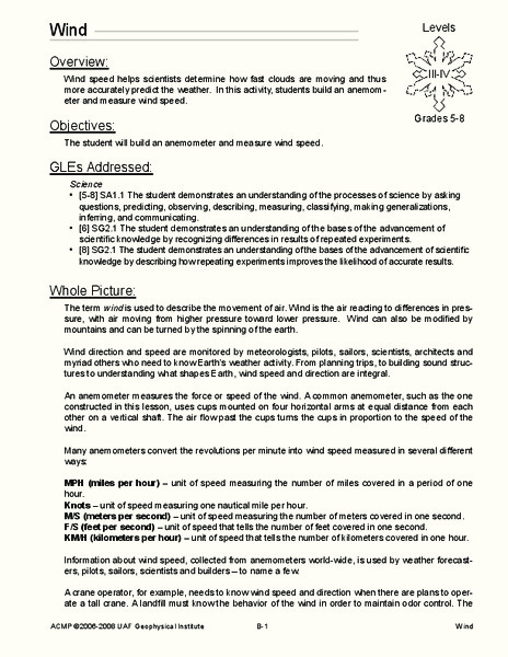 Wind Lesson Plan