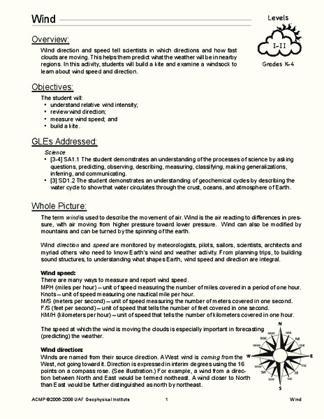 Wind Lesson Plan